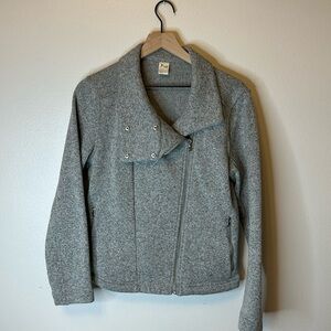 Sweater Fleece Moto Jacket Old Navy. Heather Gray. Size Medium